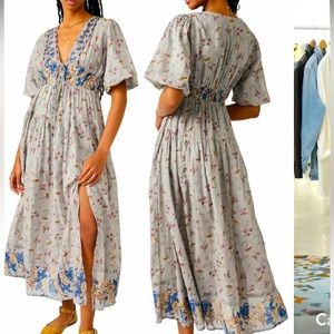Free People Lysette Floral Maxi Dress NWT SZ L